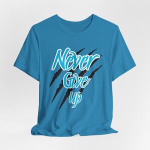 Never Give Up Gym Tee - Motivational Workout Shirt
